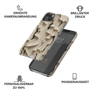 Handyhülle mit glänzender oder matter Oberfläche und vollflächigem rundum Druck. Individuelle Anpassung und schlankes Design vereinen optimalen Schutz und Persönlichkeit.