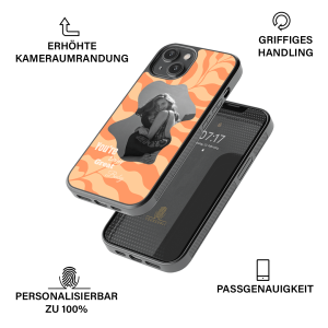 Handyhülle aus robustem, schwarzem TPU-Material und hochwertigem HD-Druck. Individuelle Anpassung und angenehme Handhabung vereinen optimalen Schutz und Persönlichkeit.