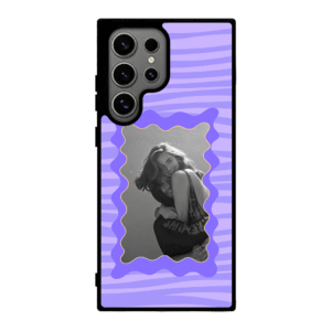 Handyhülle Galaxy 22 Ultra Aura Glass - Lavender Frame Design mit farbiger Rand