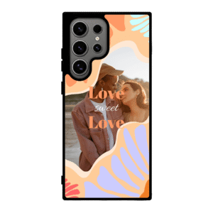 Handyhülle Galaxy 22 Ultra Aura Glass   Love Frame Design Mit Farbiger Rand | Yoursubli