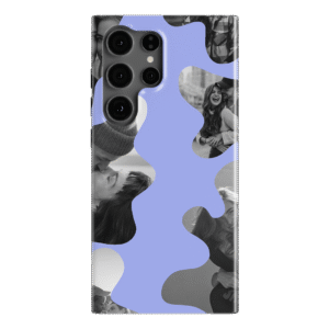 Handyhülle Galaxy 22 Ultra Lumina - Lila Patchwork Design mit künstlerisches Layout