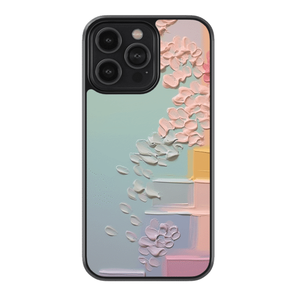 iPhone 13 Pro Max Hülle Aura Glass - Blossom Design mit Pastellfarben