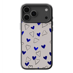 Iphone 17 Pro Max Hülle Aura Core   Azure Hearts Design Mit Minimalistisches Layout | Yoursubli