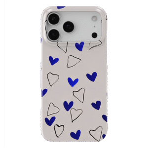 Iphone 17 Pro Max Hülle Lumina   Azure Hearts Design Mit Minimalistisches Layout | Yoursubli