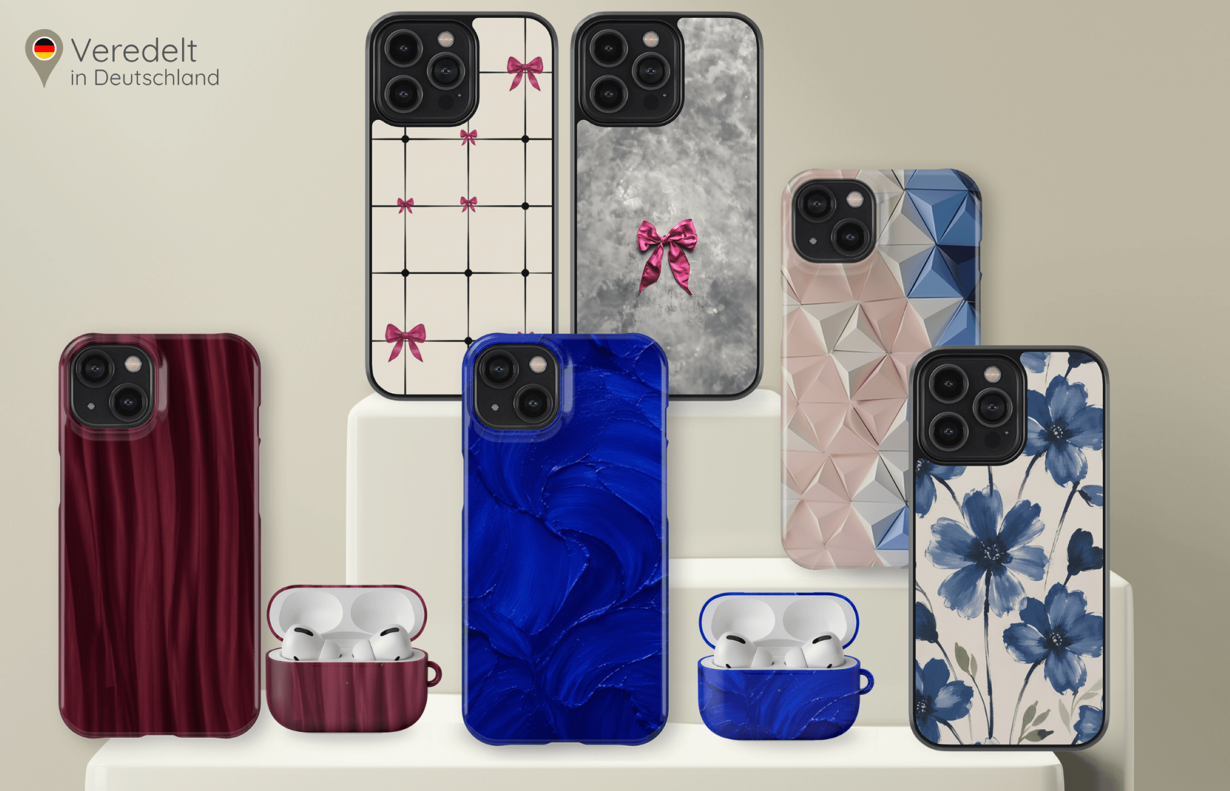 Verschiedene Personalisierte 1 handyhüllen Und Airpods Cases Der Yoursubli Modern Muse Kollektion Mit Edlen Editorial Designs Veredelt in Deutschland | Yoursubli